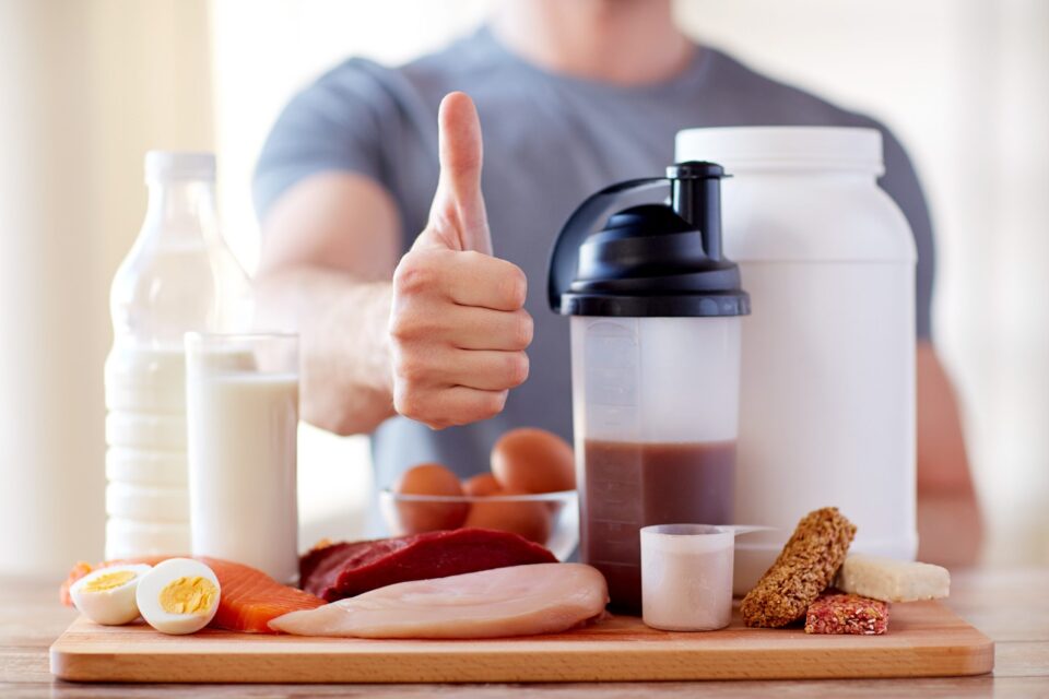 A Men with Protein Shakes at Vida Bella Med Spa